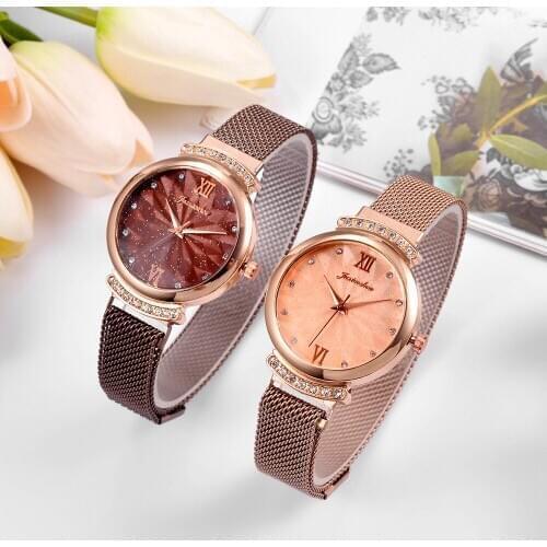 Dropshipping Watch For Women Fashion Luxury Magnet Buckle Ladies Watches Rhinestone Wristwatches Starry Sky Female Clocks Reloj