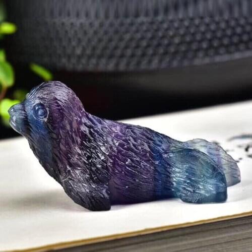 1PC Natural Fluorite Seal Crystal Figurine Carved Quartz Statue Healing Reiki Meditation Party Gifts Home Decoration