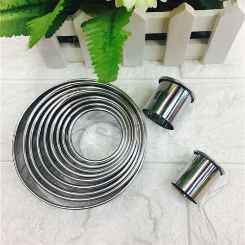 11Pcs/Set Cake Ring Mold Stainless Steel Round Circle Cookie Mousse Mini Cake Ring Cake Gum Paste Mould DIY Wedding Cake Tools