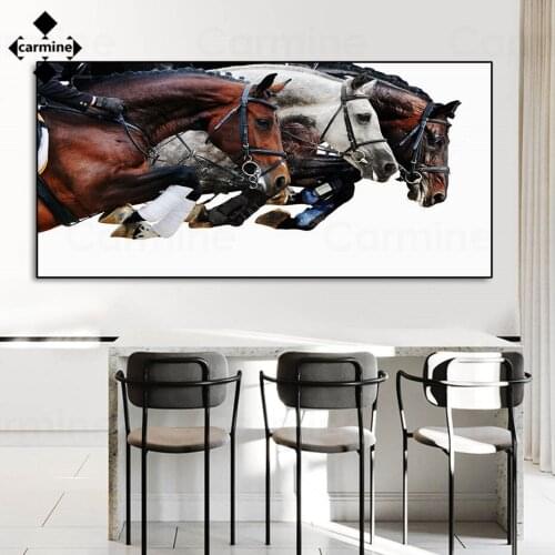 Running Horse Canvas Poster One Piece Hd Painting Steed Wall Art Poster and Print Modern Animals Wall Decor for Home and Bedroom