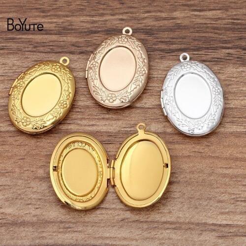 BoYuTe (10 Pieces/Lot) 22*29*5MM Pendant 13*18MM Oval Cabochon Base Tray Diy Photo Locket Pendant