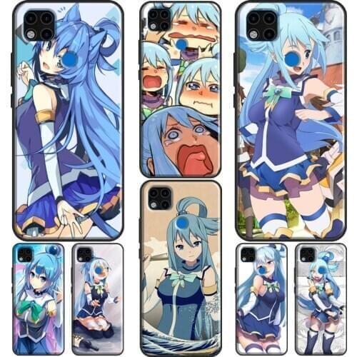 Konosuba Aqua For Redmi Note 9 8 Pro Case For Redmi Note 7 8T 9S Coque For Redmi 9 A 9C K30 Ultra