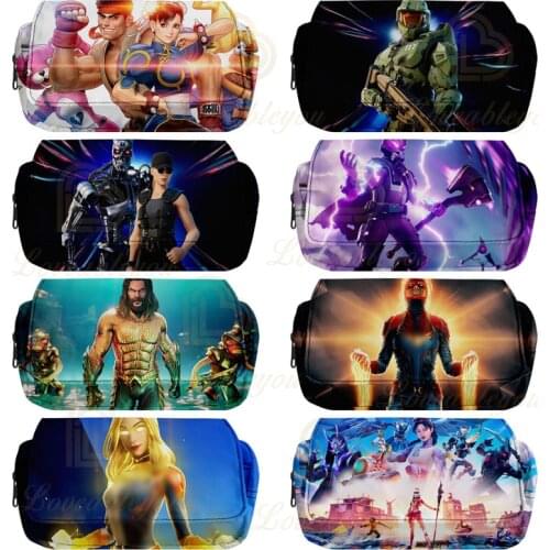 Fortress Night Pencil Case Fortnites Student School Supplies Canvas Royale Battle Pen Bag Wallets Coin Purse Birthday Gifts