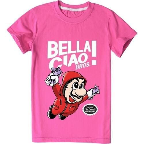 Money Heist Children Kids T Shirt La Casa De Papel Tops for Girls Cute Tee Fille Printed Short Sleeves Baby Boy Clothing