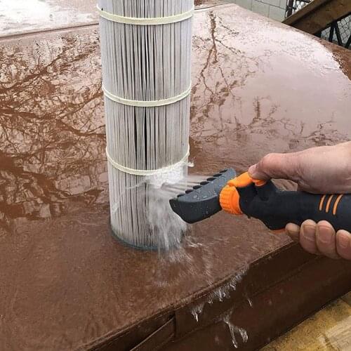 7-Hole Swimming Pool Filter Durable Handheld Cleaning Brush Flushing Tool Filter Jet Swimming Pool Clean Accessories