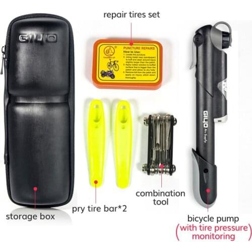 Bicycle Repair Tools Portable Bike Tire Repair Kits Bicycle Tool Pump Cycling Puncture Repair Tool Bag Bike Storage Bottle