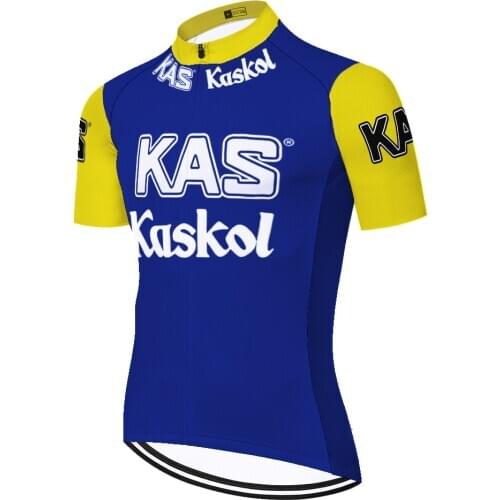 KAS maillot ciclismo retro breathable summer quick dry breathable short sleeve cycling jersey men maillot cyclisme homme