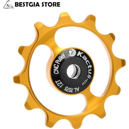 11.4G 12T Bicycle Ceramic Rear Derailleur Jockey Wheel AL7075 CNC Machined bearing Pulley Road Bike Guide Roller Idler 4/5/6mm