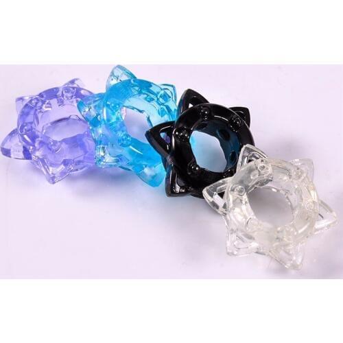 4pcs/set Penis Ring Soft Reusable Penis Sleeve Delay Ejaculation Cock Ring Dildo Condom for Men Penis Extension Device