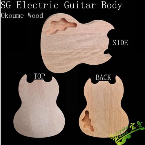 Electric Guitar Body Okoume Mahogany Wood Body Semi Finished Barrel Electric Guitar Accessories