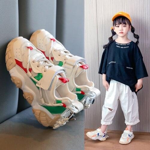 Fashion Kids' Sports Shoes Autumn Childrens Girls Boys Breathable Casual Mesh Daddy Shoes Running Walking Sneakers Shoes 4-12Y