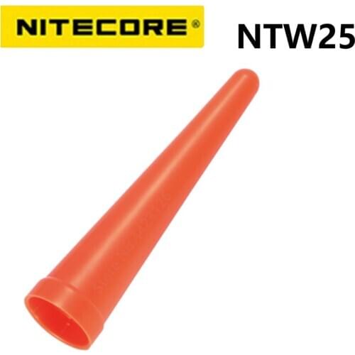 2020 NITECORE NTW25 LEDLight Diffuser Traffic Wand Cone Tip Suitable for Flashlight with Head of 25.4mm Red Security Alert baton