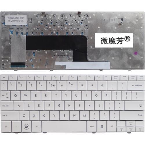 US New English Replace Keyboard FOR HP FOR mini 110 HSTNN-170C White Laptop Keyboard