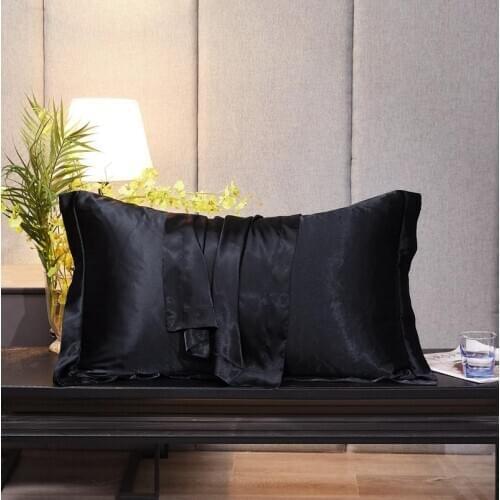 2020 New solid color cover pillow 48x74cm/50x50cm High-end pillow case cover Silk Pillowcase No zipper Pillow Cover