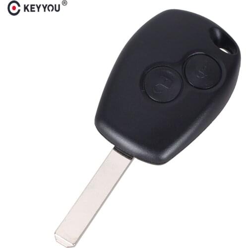 KEYYOU 10x New Replacement 2 Button Key Fob Remote Shell Case Uncut Blade For Renault Modus Clio 3 Twingo Free shipping