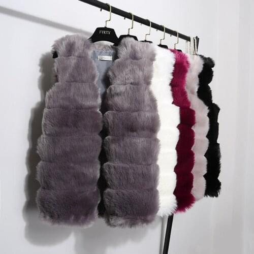 New Women Fashion Faux Fur Coat Winter Coat Female Waist Coat Fur Gilet Women Fur Jacket Fur Slim Vest For Ladies All-match Tops