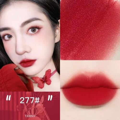 DIKALU Canned Lip Mud 4 Colors Sexy Red Lips Gloss Mousse Matte Velvet Lip Glaze Non-stick Cup Lipstick Korean Cosmetics TSLM1