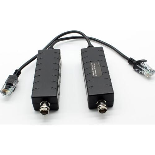 One pair single channel Passive IP Extender Over Coaxial Cable 10/100Mbps with RG59 connector transmission 100m