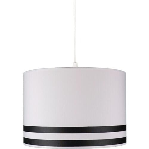 Senay Lightning, Fans Cylinder Chandelier Fabric-Black White