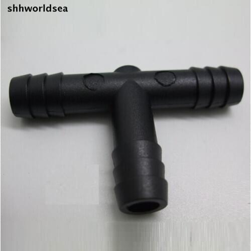 Shhworldsea Nylon Black Tubing & Hose Tee Connector Barbed On All Ends Fastener Plastic Clip