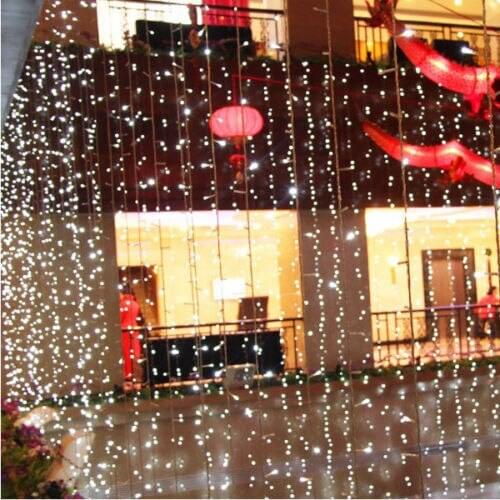 New 5 Color 6M x 3M 600 LED Curtain String Lights Fairy Lighting for Wedding Party Christmas Festival Bedroom Light Outdoor