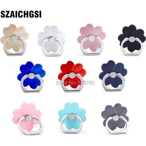 SZAICHGSI 360 Degree Flower Finger Ring Smartphone Phone Stand Holder Mobile Phone holder stand For iPhone iPad 1000pcs/lot