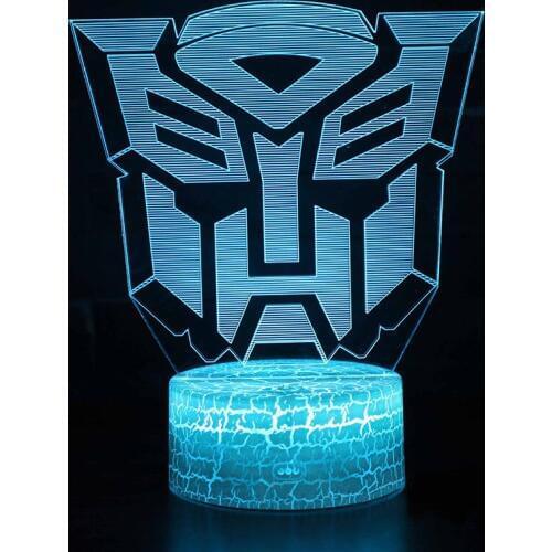Superhero Transformers theme 3D Lamp LED night light 7 Color Change Touch Mood Lamp Christmas present Dropshippping
