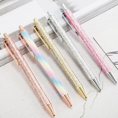 Creative Gold Chalk Metal Press Ballpoint Pen Gift Advertisement Signature Pen School Supplies Office Stationery Wholesale