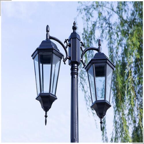 Waterproof Aluminium Die-casting Street Light Outdoor Landscape Lamp Never Rust Garden Yard Aisle Street Lights Black