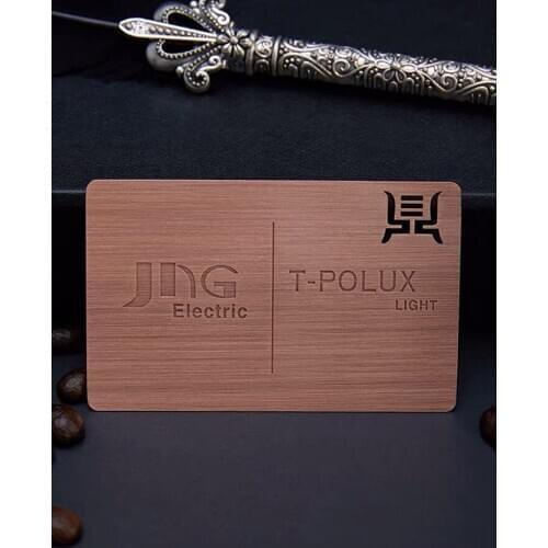 High quality personalized Brushed Stainless Steel Rose Gold Metal Cards