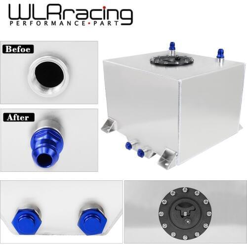 WLR RACING - 30L Aluminium Fuel Surge tank mirror polished Fuel cell foam inside, without sensor WLR-TK67