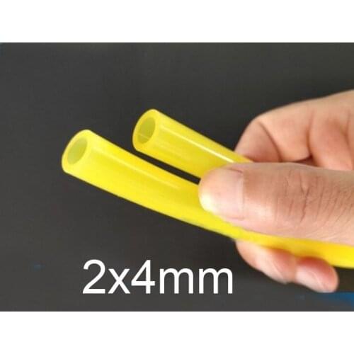 2x4mm 2mm id 4mm od yellow silicone tube flexible pipe Silicon Hose silica gel tube High temperature hose food grade