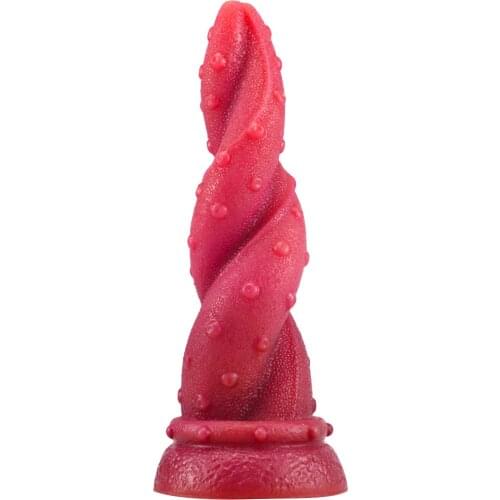 Animal Penis Liquid Silicone Dildo Interesting Sex Toy Novelty Woman Masturbating Toy High Friction Suction Cup Design Anal Plug