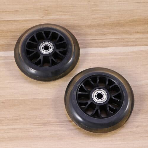 1 Pair Scooter Wheels with Bearings Mute Multifunctional Replacement Wheels for Baby Swing Car