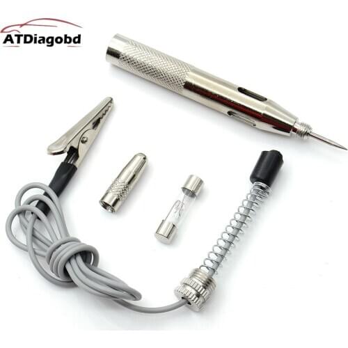 1pcs Car Circuit Tester Probe Light System 6V-24V Test Probe Lamp Auto Light Lamp Voltage Test Pen Detector Copper