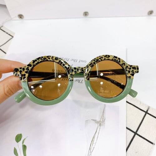 2021 Fashion Round Kids Sunglasses Girls Children Goggle Baby Boys Anti-UV Sun Glasses Shades Colorful UV400 Eyewear