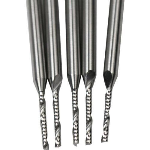 5pcs 3.175*1.5*12mm One Flute Milling Cutter Soild Carbide One Spiral Flute Bits High Precision Grind!High Quality