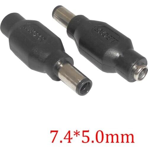 50Pcs/Lot 7.4 x5.0 DC Charging Socket Plug Connector DC Power 5.5*2.1 Female Jack to 7.4*5.0mm Male Plug Converter Cable Adapter