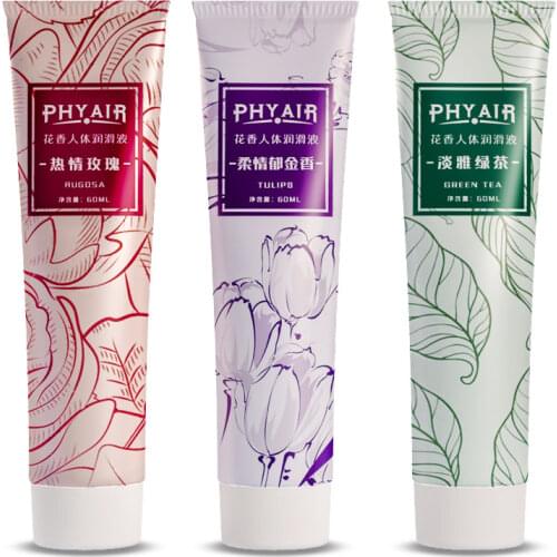 60ml Sex Lubricant Pleasure Enhancing Cream Rose/Tulips/Green Tea Water Soluble Sex Oil Vaginal Anal Gel Sex Products for Adults