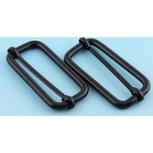 Black Adjuster Buckles with prong 4pcs 40mm Large Release Belt Buckles Tri Bar Buckles Strap Buckles Slider Fastener