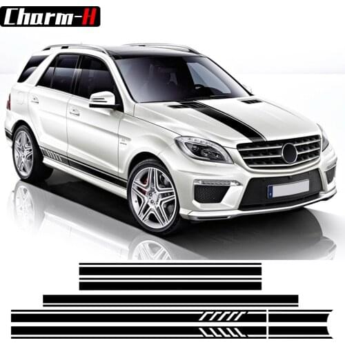 Edition 1 Bonnet Decal Car Door Side Stripes Skirt Sticker Kit For Mecedes Benz ML Class W164 W163 W166 ML320 ML350 ML55 ML63