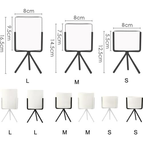 Ceramic Flower Pot Indoor Plant Display Planter with Stand Holder Cafe Home Decor WXV Sale