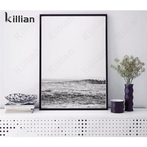 Classic Black and White Painting Sea Surface Forest Music Score Art Print Poster Home Wall Poster Minimalist Decor Paintings