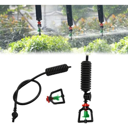 Water Kits Of Hang Rotating Fog Sprinkler 360 Degree With Heavy Hammer Anti-drip Device 4/7mm Hose Garden Irrigation Tool 30Sets