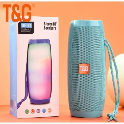 TG157 Computer Glare Bluetooth-compatible Speaker Creative Gift Colorful LED Light BT Subwoofer Card Square Dance Wireless Audio