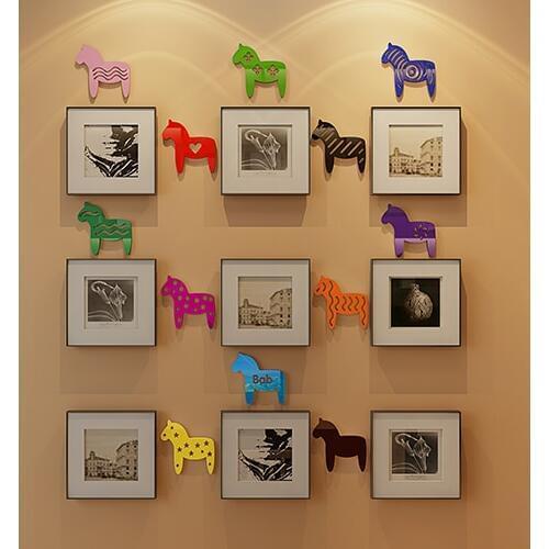 Beautiful horse Stereo cartoon acrylic wall stickers Childrens room decoration Wall sticker Canda color
