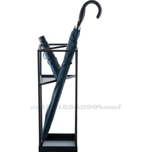 Creative Wrought Iron Geometric Umbrella Stand Home Living Room Hotel Lobby Office Metal Umbrella Rack Storage Bucket