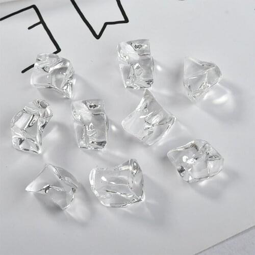 Summer style 100pcs/lot Irregular small ice cubes transparent resin beads diy jewelry earring/garment/bracelet accessory