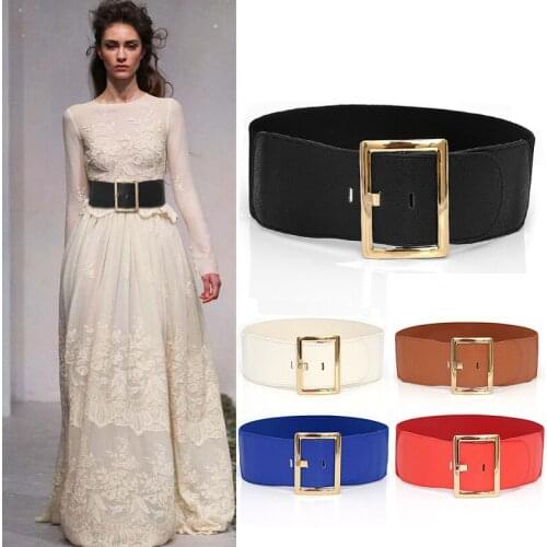 Fashion Women Ladies Waist Belt Body Waistband Wide Elastic Belt Dress Accessories Girdle For Women Luxury Fashion Women Belts