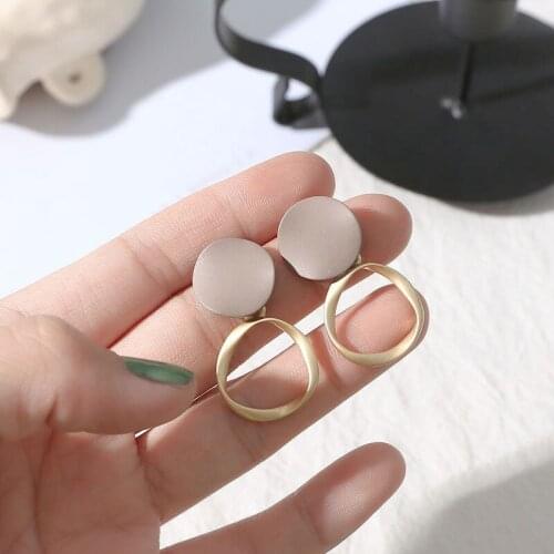 Autumn and winter new jewelry simple design retro stud earrings simple metal earrings christmas jewelry